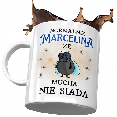 Kubek Dla Marceliny Żony Koleżanki na Prezent z Nadrukiem ze Zdjęciem
