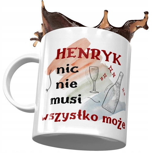 Kubek Dla Henryka Kolegi Męża Prezent na Urodziny z Nadrukiem ze Zdjęciem