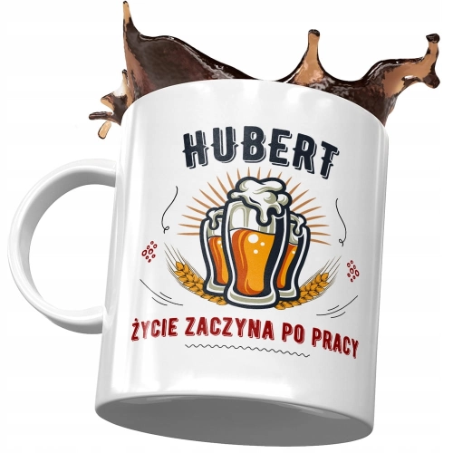 Kubek Dla Huberta Kolegi Przyjaciela na Prezent z Nadrukiem ze Zdjęciem