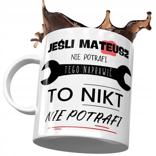 Kubek Dla Mateusza Kolegi Męża Przyjaciela Prezent z Nadrukiem ze Zdjęciem
