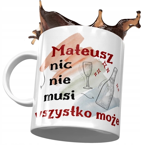 Kubek Dla Mateusza Kolegi Męża Przyjaciela Prezent z Nadrukiem ze Zdjęciem