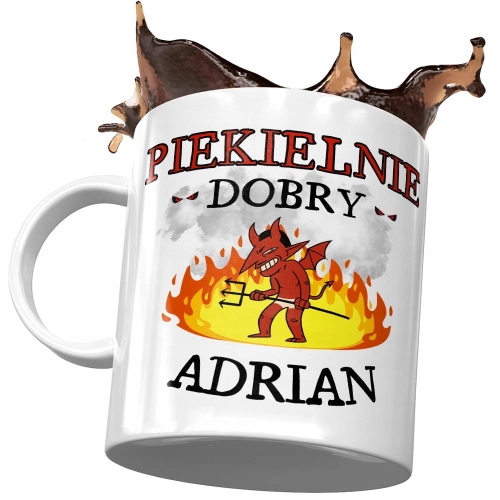 Kubek dla Adriana Męża Kolegi Prezent na Urodziny z Nadrukiem ze Zdjęciem