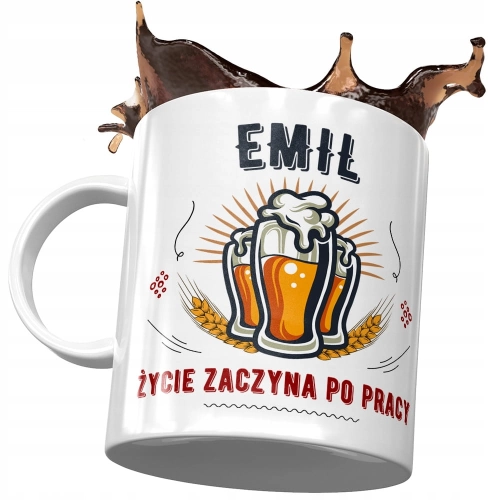 Kubek dla Emila Przyjaciela Kolegi na Prezent z Nadrukiem ze Zdjęciem