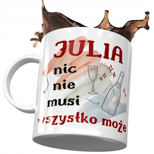 Kubek dla Julii Julki Koleżanki Przyjaciółki Żony z Nadrukiem ze Zdjęciem