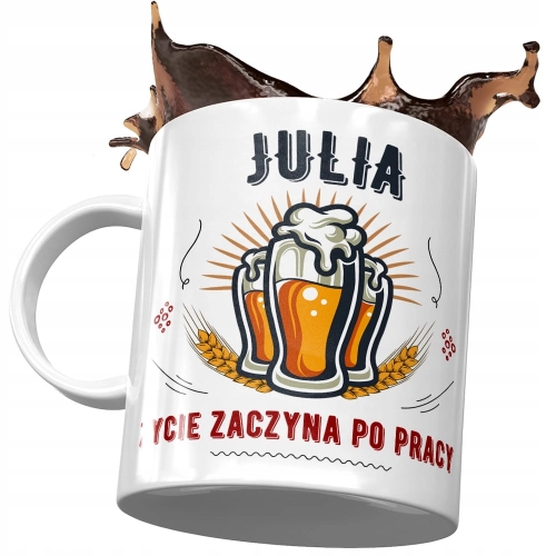 Kubek dla Julii Julki Koleżanki Przyjaciółki Żony z Nadrukiem ze Zdjęciem