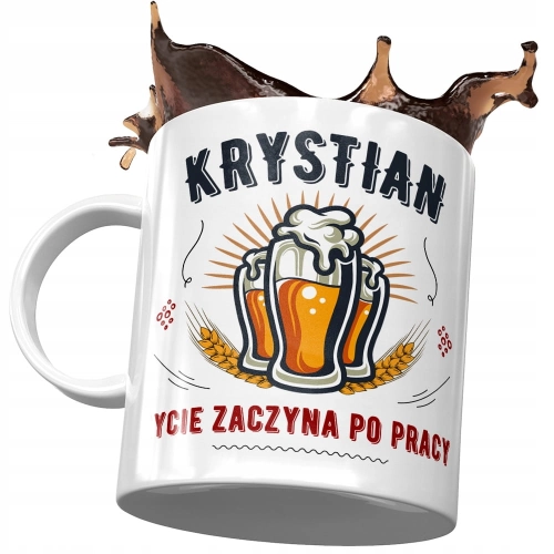 Kubek dla Krystiana Kolegi Męża Chłopaka Prezent z Nadrukiem ze Zdjęciem