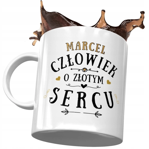 Kubek dla Marcela Przyjaciela Kolegi na Prezent z Nadrukiem ze Zdjęciem