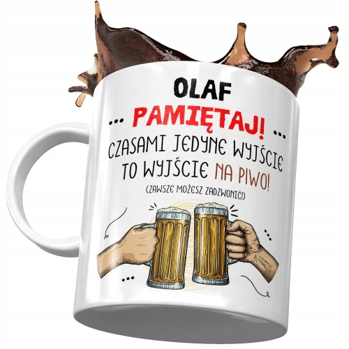 Kubek Dla Olafa Kolegi Przyjaciela Męża na Prezent z Nadrukiem ze Zdjęciem