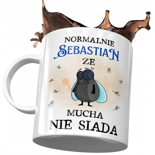 Kubek dla Sebastiana Seby Męża Kolegi na Prezent z Nadrukiem ze Zdjęciem