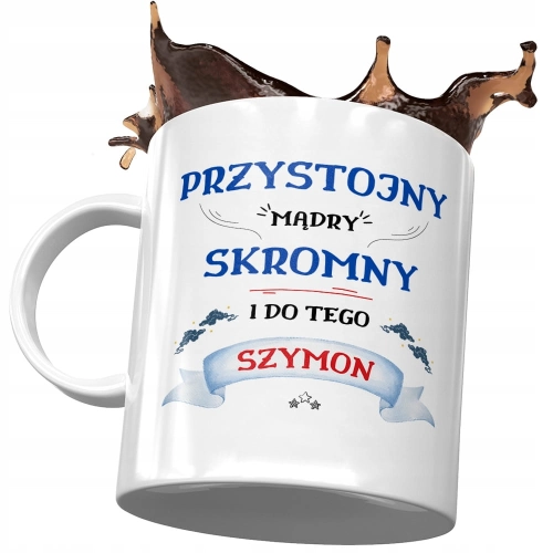 Kubek Dla Szymona Kolegi Przyjaciela na Prezent z Nadrukiem ze Zdjęciem