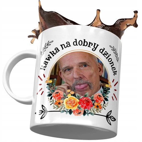 Kubek Janusz Korwin Mikke Politycy na Prezent z Nadrukiem ze Zdjęciem