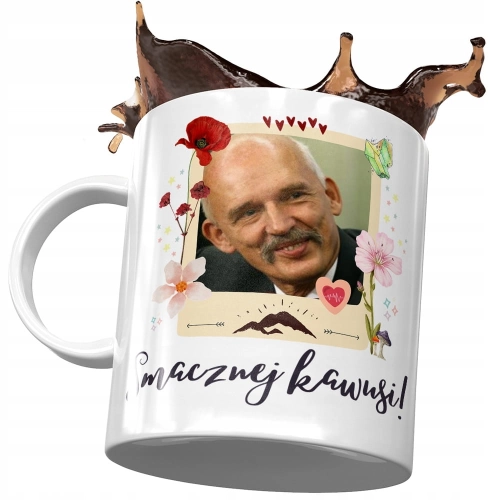 Kubek Janusz Korwin Mikke Politycy na Prezent z Nadrukiem ze Zdjęciem