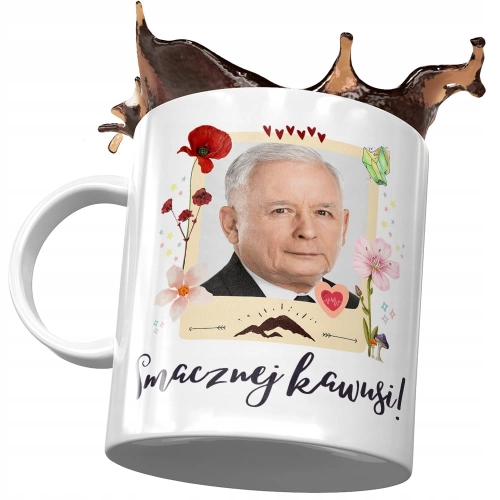 Kubek Jarosław Kaczyński PIS Politycy na Prezent z Nadrukiem ze Zdjęciem