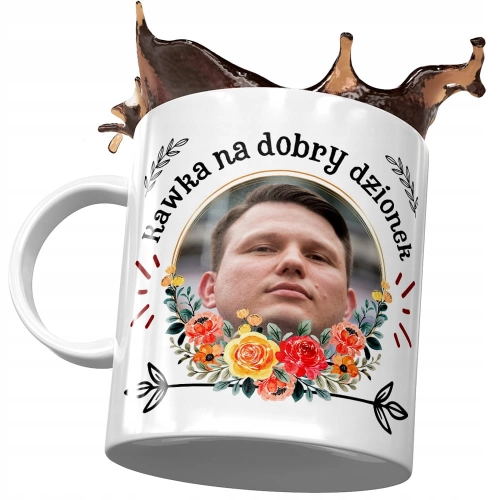 Kubek Sławomir Mentzen XD Korwin Politycy Prezent z Nadrukiem ze Zdjęciem