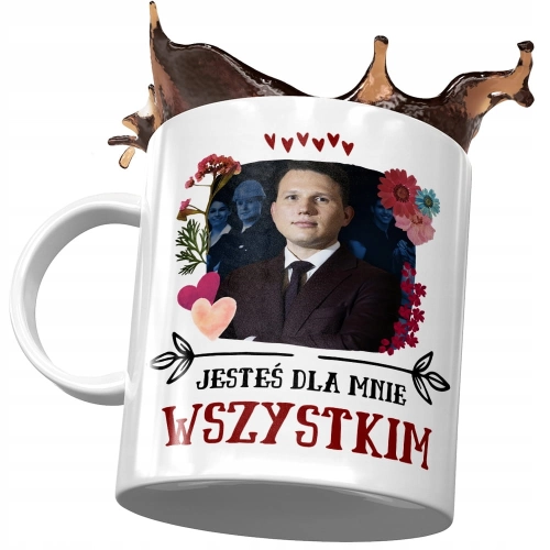 Kubek Sławomir Mentzen XD Korwin Politycy Prezent z Nadrukiem ze Zdjęciem