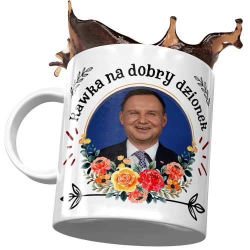 Kubek Andrzej Duda Prezydent Politycy na Prezent z Nadrukiem ze Zdjęciem