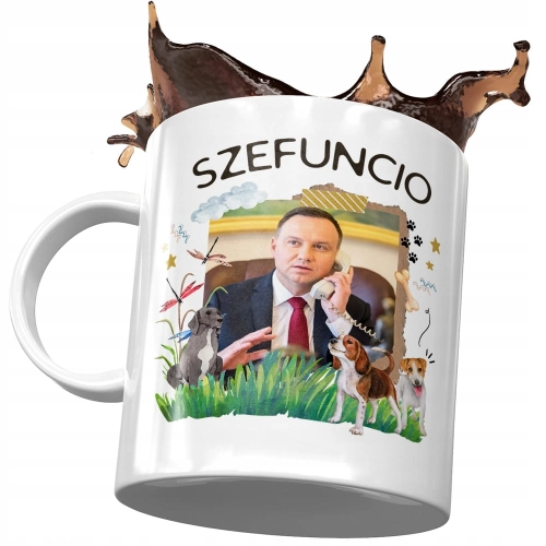 Kubek Andrzej Duda Prezydent Politycy na Prezent z Nadrukiem ze Zdjęciem