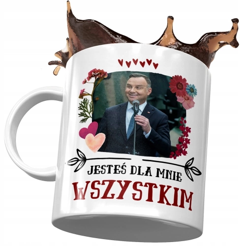 Kubek Andrzej Duda Prezydent Politycy na Prezent z Nadrukiem ze Zdjęciem