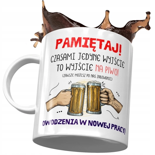 Kubek na Pożegnanie z Pracy dla Kolegi Koleżanki z Nadrukiem ze Zdjęciem