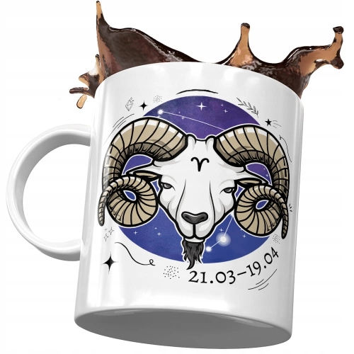 Kubek Baran Znaki Zodiaku Horoskop Astrologia z Nadrukiem ze Zdjęciem