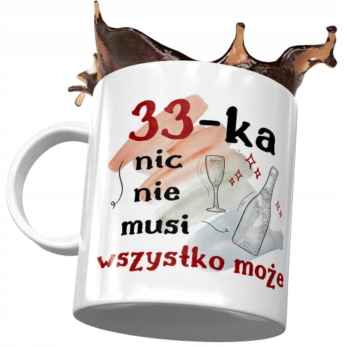 Kubek na Urodziny 33 33cie 33-cie Idealny Prezent z Nadrukiem ze Zdjęciem