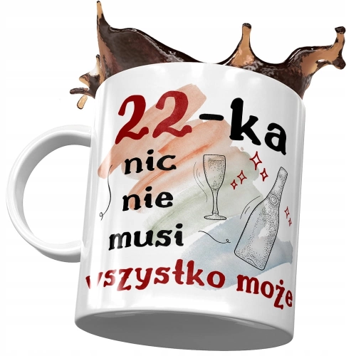 Kubek na Urodziny 22 22gie 22-gie Idealny Prezent z Nadrukiem ze Zdjęciem