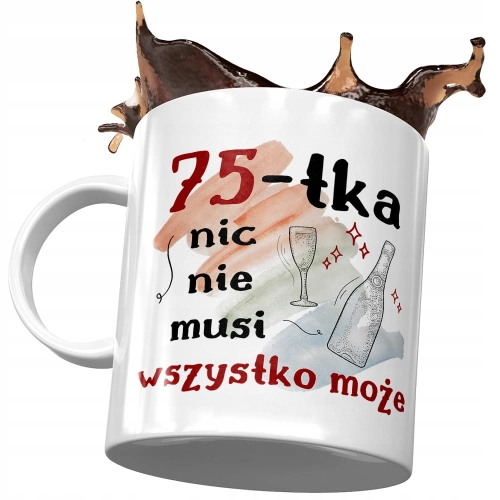 Kubek na Urodziny 75 75te 75-te Idealny Prezent z Nadrukiem ze Zdjęciem