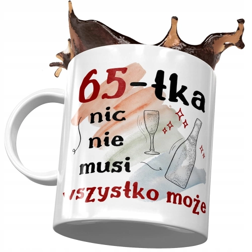 Kubek na Urodziny 65 65te 65-te Idealny Prezent z Nadrukiem ze Zdjęciem