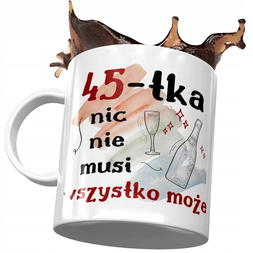 Kubek na Urodziny 45 45te 45-te Idealny Prezent z Nadrukiem ze Zdjęciem