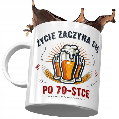 Kubek na Urodziny 70 70te 70-te Idealny Prezent z Nadrukiem ze Zdjęciem