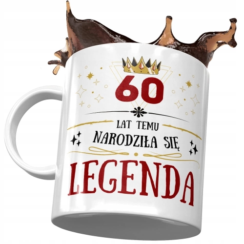 Kubek na Urodziny 60 60te 60-te Idealny Prezent z Nadrukiem ze Zdjęciem