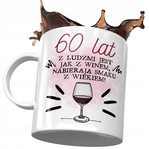 Kubek na Urodziny 60 60te 60-te Idealny Prezent z Nadrukiem ze Zdjęciem