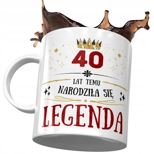 Kubek na Urodziny 40 40ste 40-ste Idealny Prezent z Nadrukiem ze Zdjęciem