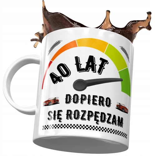 Kubek na Urodziny 40 40ste 40-ste Idealny Prezent z Nadrukiem ze Zdjęciem