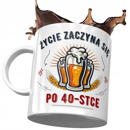 Kubek na Urodziny 40 40ste 40-ste Idealny Prezent z Nadrukiem ze Zdjęciem