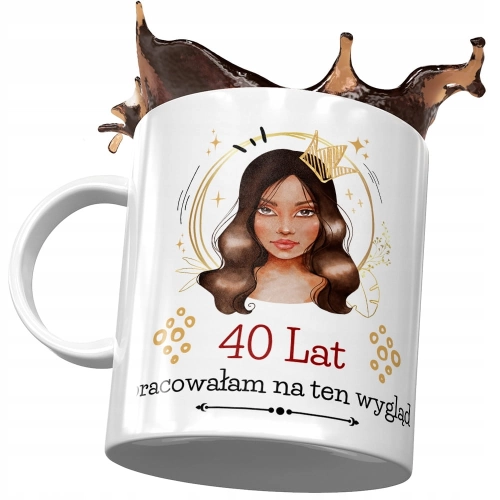 Kubek na Urodziny 40 40ste 40-ste Idealny Prezent z Nadrukiem ze Zdjęciem