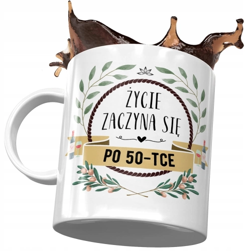 Kubek na Urodziny 50 50te 50-te Idealny Prezent z Nadrukiem ze Zdjęciem