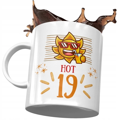 Kubek na Urodziny 19 19ste 19-ste Idealny Prezent z Nadrukiem ze Zdjęciem