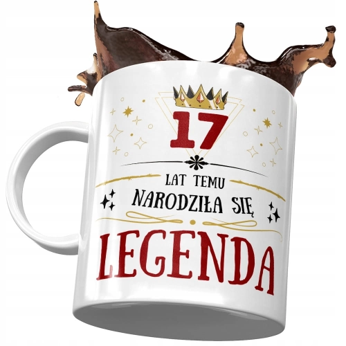 Kubek na Urodziny 17 17ste 17-ste Idealny Prezent z Nadrukiem ze Zdjęciem