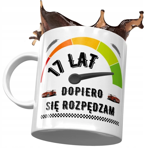 Kubek na Urodziny 17 17ste 17-ste Idealny Prezent z Nadrukiem ze Zdjęciem