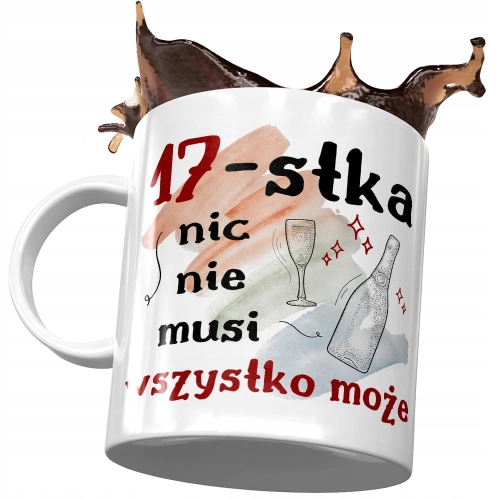 Kubek na Urodziny 17 17ste 17-ste Idealny Prezent z Nadrukiem ze Zdjęciem