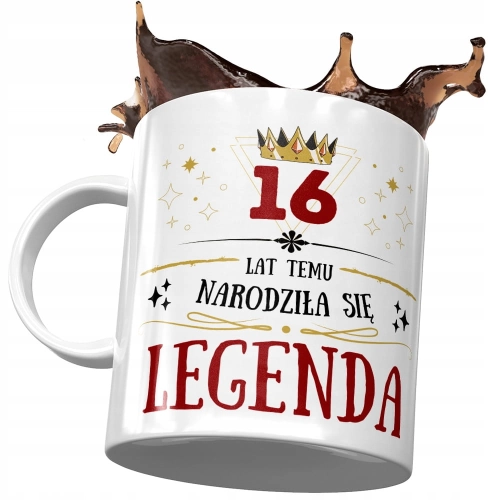 Kubek na Urodziny 16 16ste 16-ste Idealny Prezent z Nadrukiem ze Zdjęciem