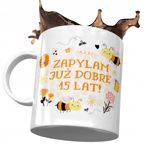 Kubek na Urodziny 15 15ste 15-ste Idealny Prezent z Nadrukiem ze Zdjęciem