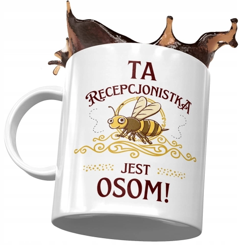 Kubek Dla Recepcjonistki Recepcjonistka Jest Osom! z Nadrukiem ze Zdjęciem