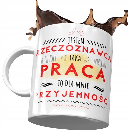 Kubek Dla Rzeczoznawcy Taka Praca to Przyjemność z Nadrukiem ze Zdjęciem