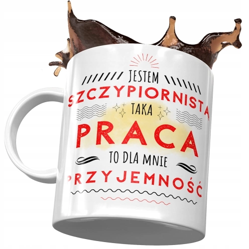 Kubek Dla Szczypiornisty Taka Praca to Przyjemność z Nadrukiem ze Zdjęciem