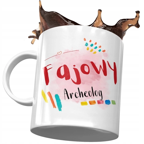 Kubek Dla Archeologa Fajowy Archeolog Na Prezent z Nadrukiem ze Zdjęciem