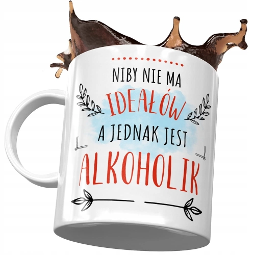 Kubek Dla Alkoholika Idealny Alkoholik z Nadrukiem ze Zdjęciem