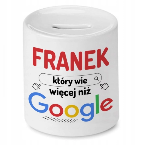 Skarbonka Dla Franka na Urodziny na Prezent z Nadrukiem ze Zdjęciem