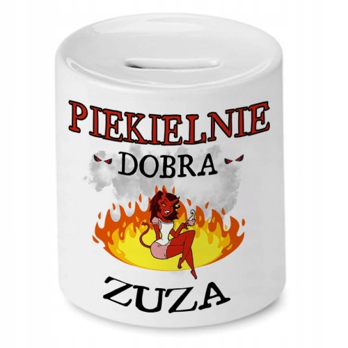 Skarbonka dla Zuzy na Urodziny na Prezent z Nadrukiem ze Zdjęciem